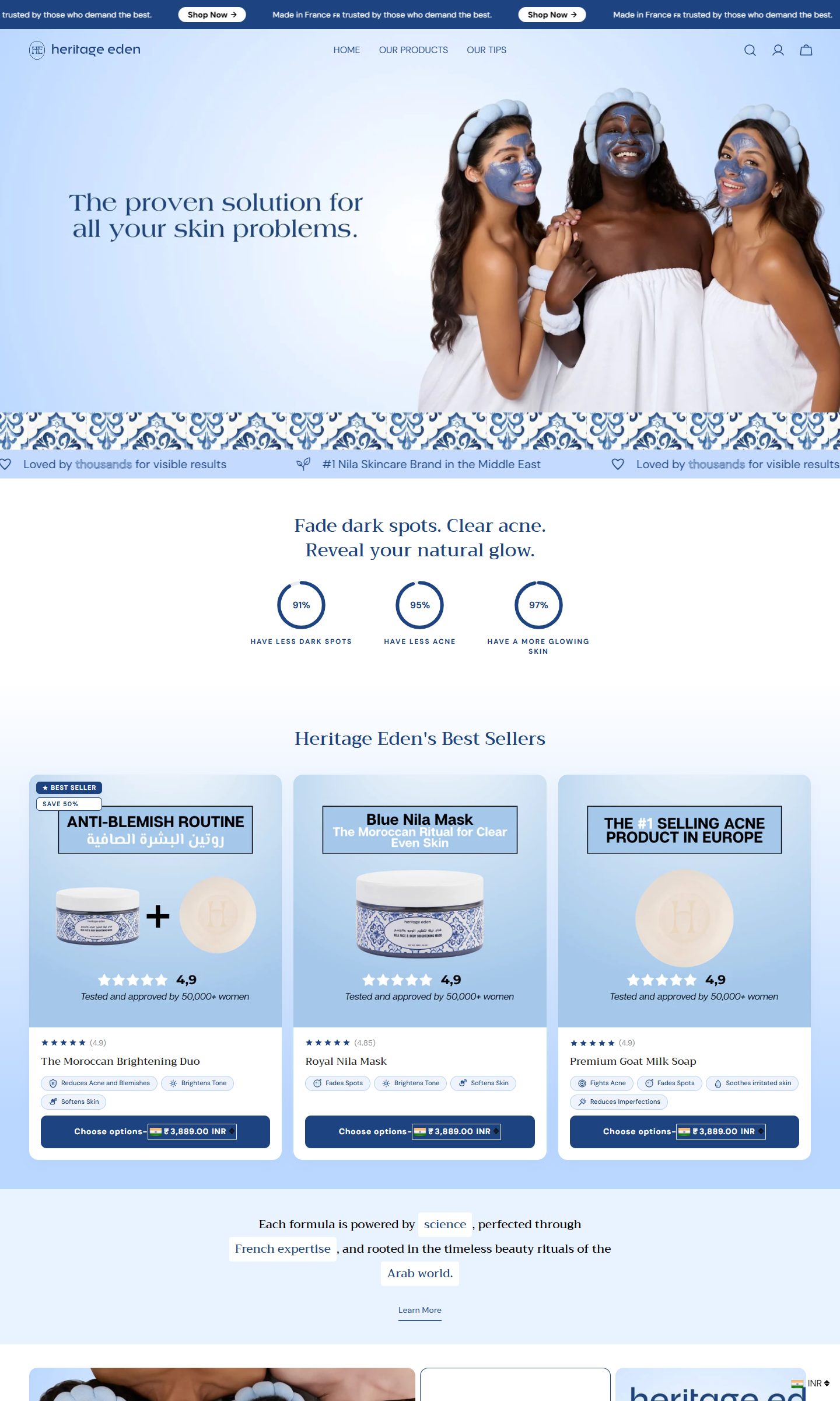 Heritage Eden desktop store view